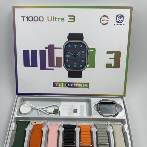 T1000 Ultra 3 Smart Watch | AMOLED Display, Bluetooth Calling, Waterproof, Sports & Fitness Tracker